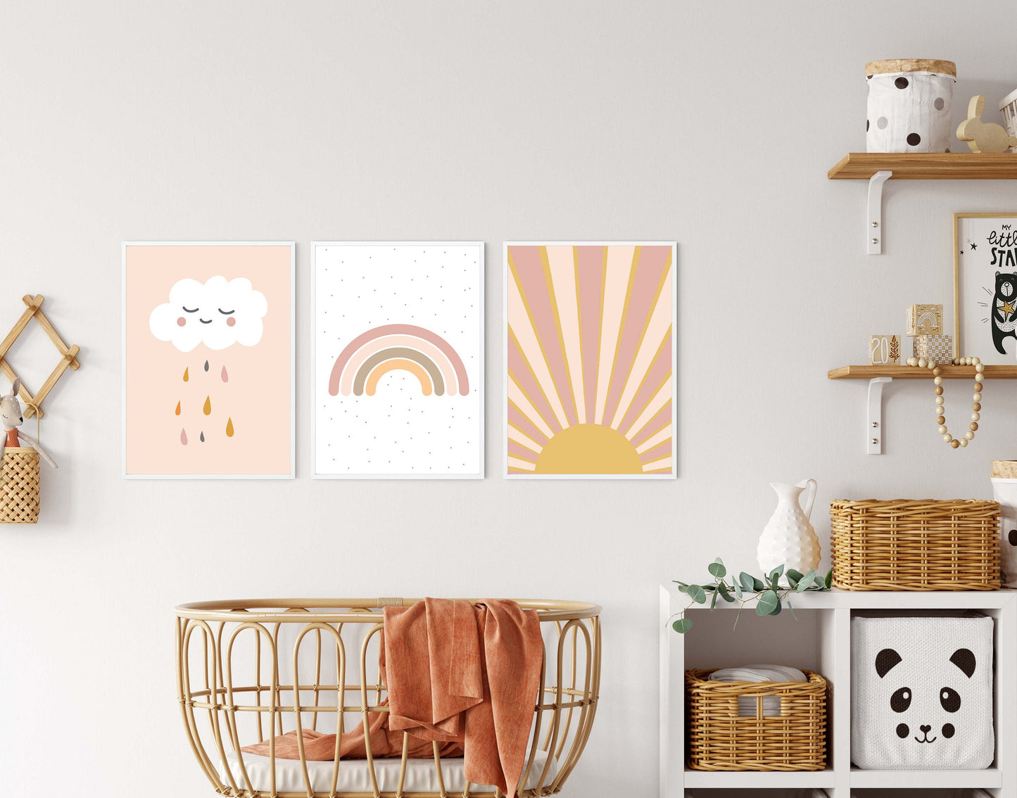 Nursery decor prints poster home wall art decor modern prints set of three posters