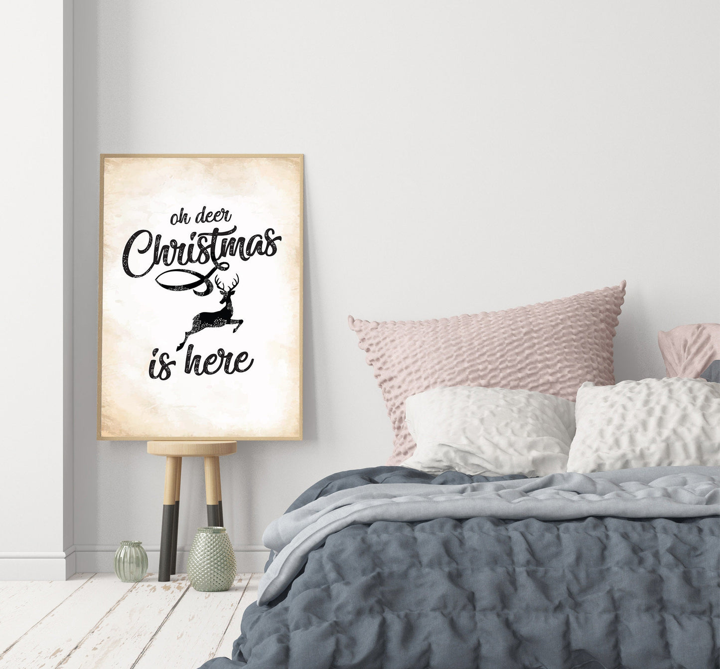 Christmas Deer, Prints,  Festive, Christmas décor, Wall art, Poster, Prints, Gift, Home Decor, Dorm accessories