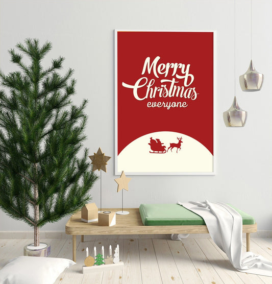 Christmas, Santa, Festive, Christmas décor, Wall art, Poster, Prints, Gift, Home Decor, Dorm accessories