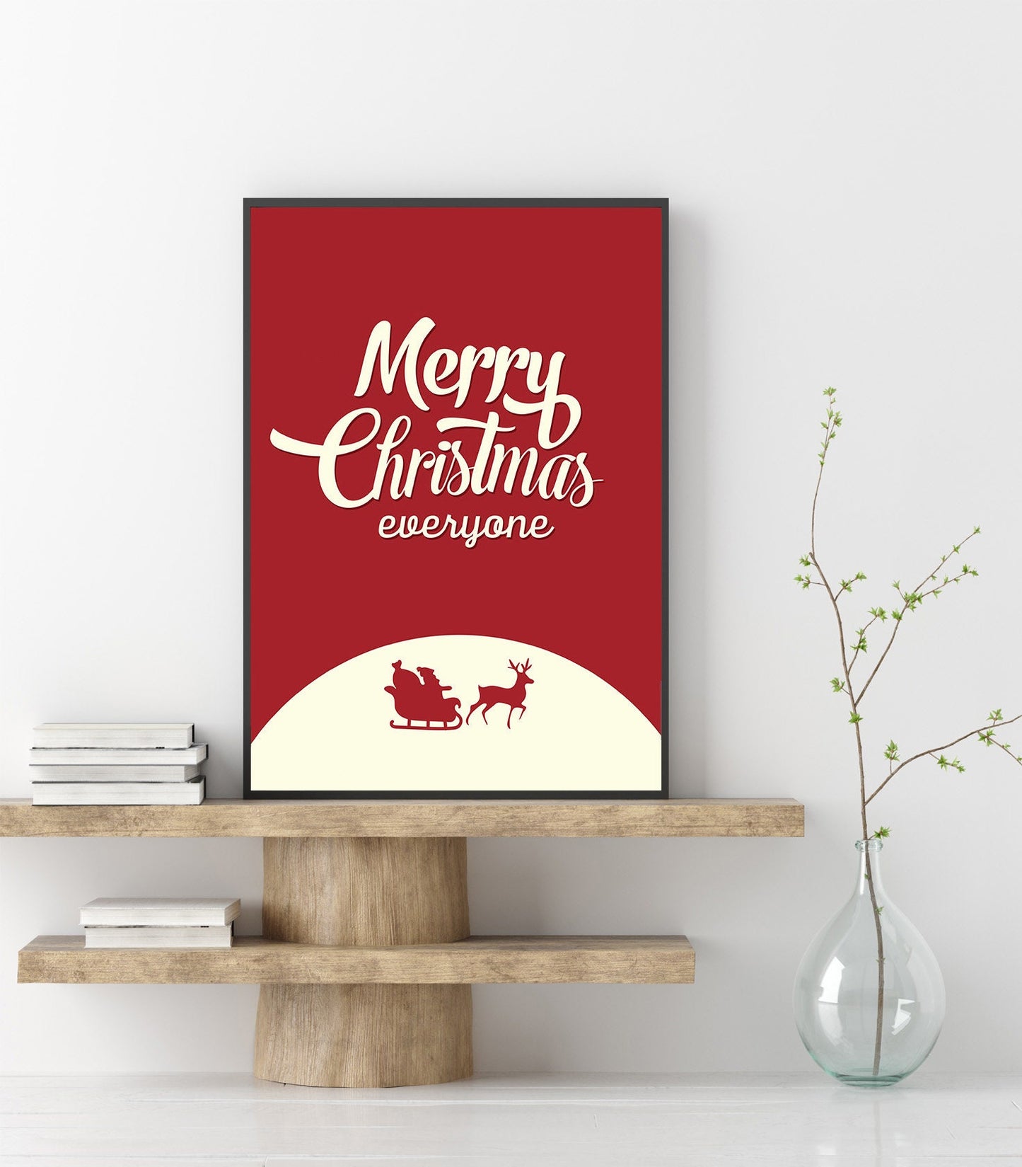 Christmas, Santa, Festive, Christmas décor, Wall art, Poster, Prints, Gift, Home Decor, Dorm accessories