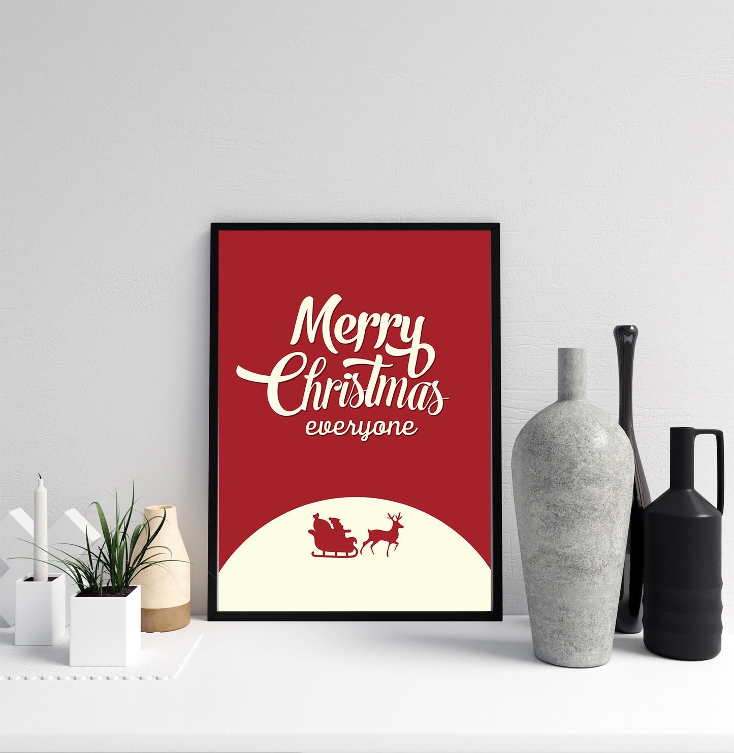 Christmas, Santa, Festive, Christmas décor, Wall art, Poster, Prints, Gift, Home Decor, Dorm accessories