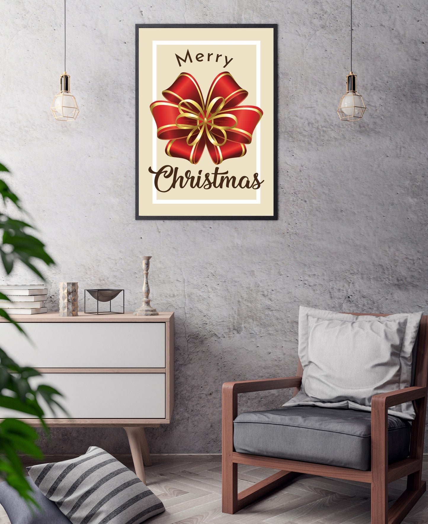 Christmas Bow , Prints,  Festive, Christmas décor, Wall art, Poster, Gift, Home Decor, Dorm accessories