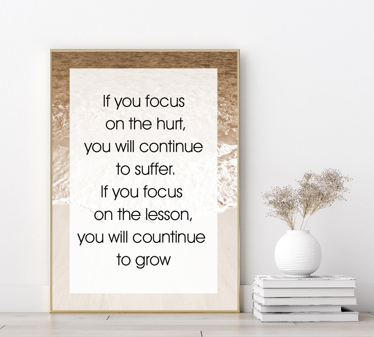 Quote poster print home wall art decor motivational modern design