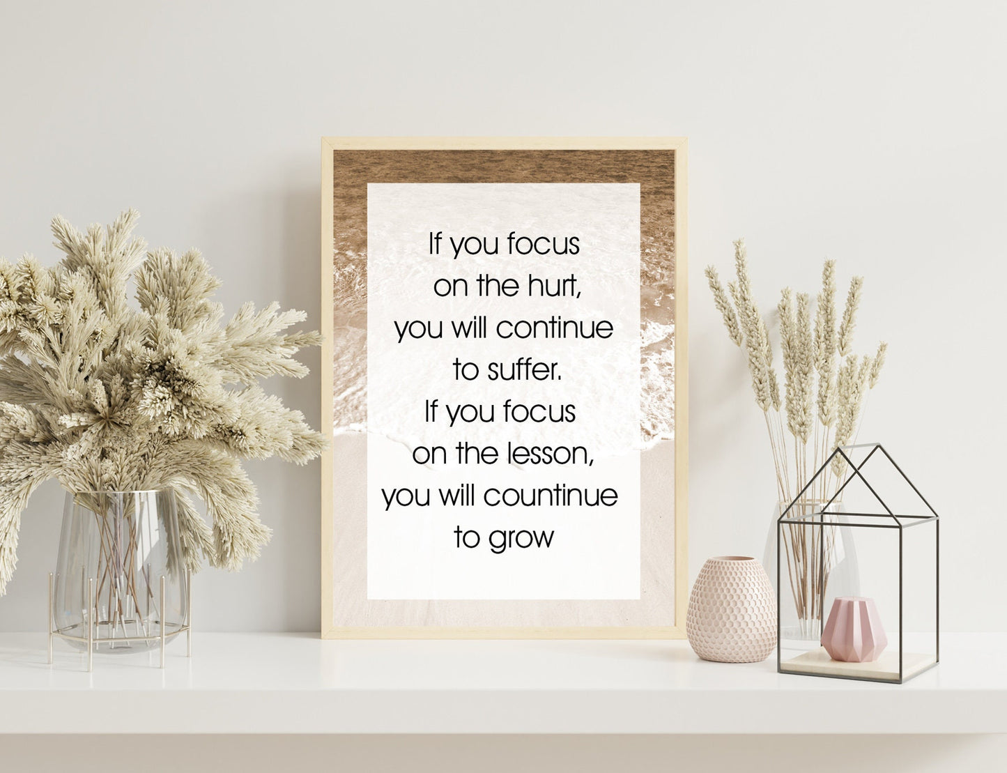 Quote poster print home wall art decor motivational modern design