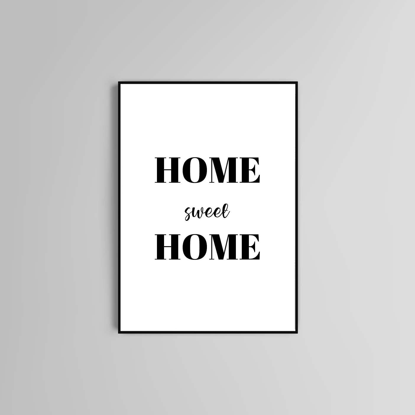 Home typography poster print modern home wall art decor quote poster