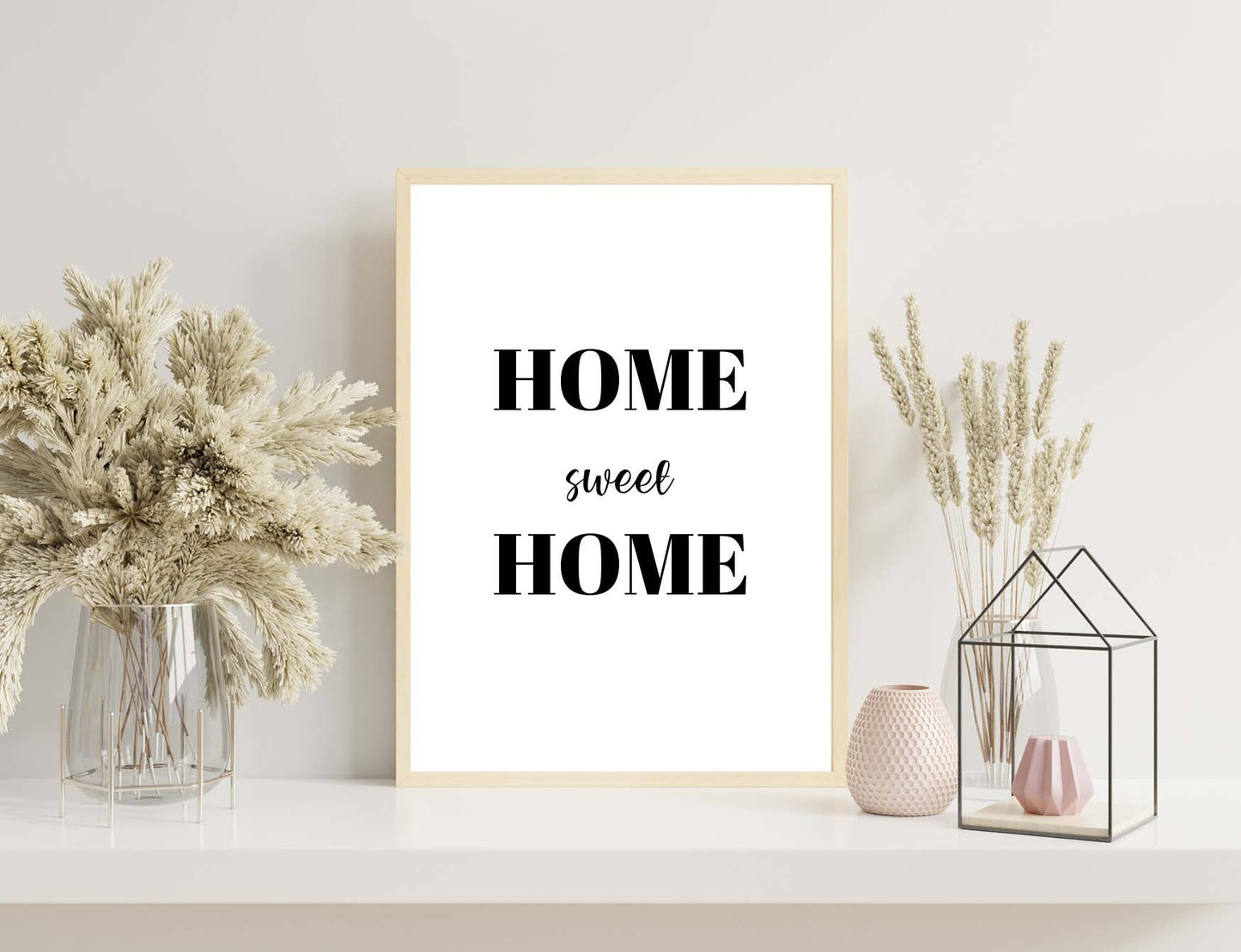 Home typography poster print modern home wall art decor quote poster