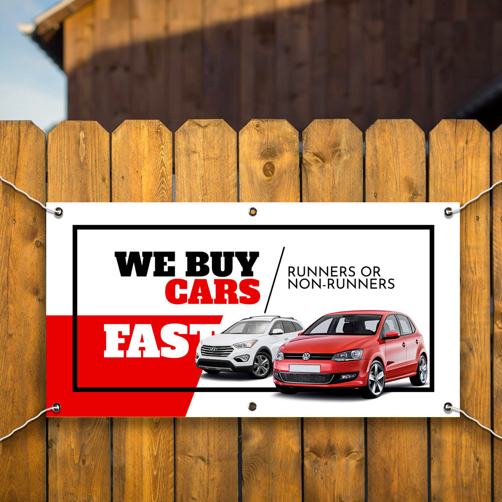 PCV Banner Printing We buy Cars Promotional Advertisement Outdoor