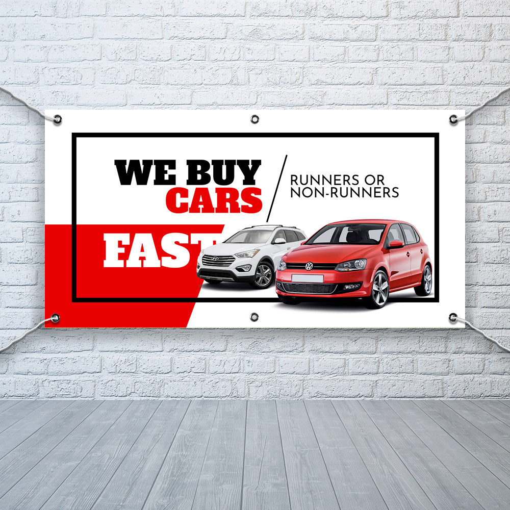 PCV Banner Printing We buy Cars Promotional Advertisement Outdoor