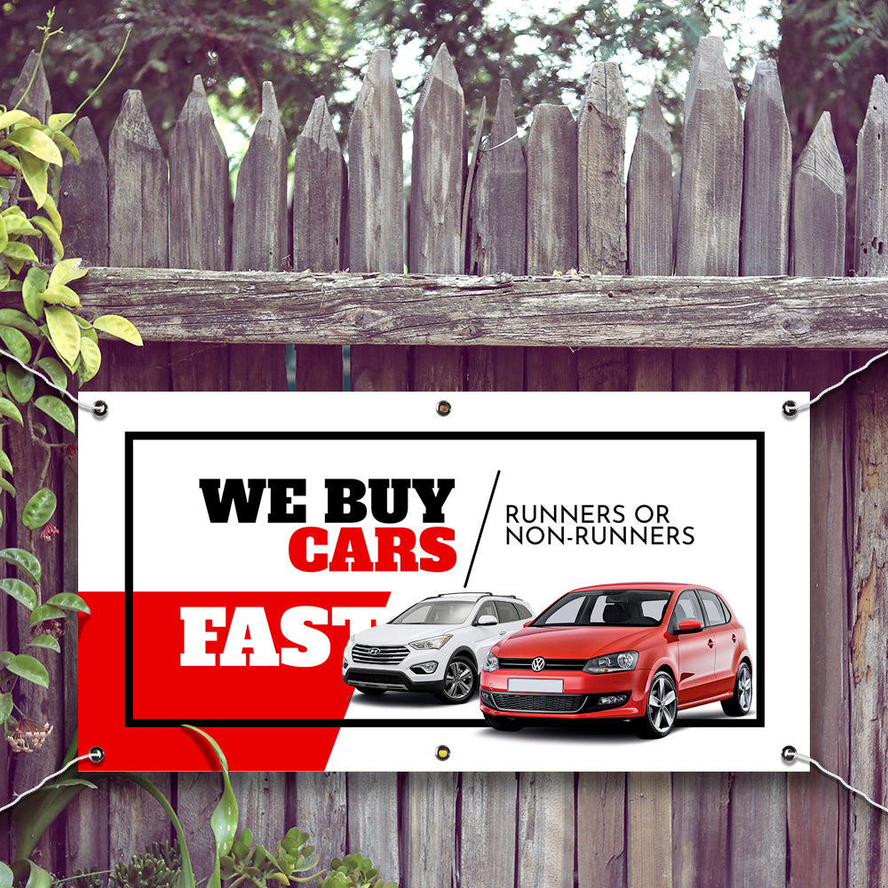 PCV Banner Printing We buy Cars Promotional Advertisement Outdoor