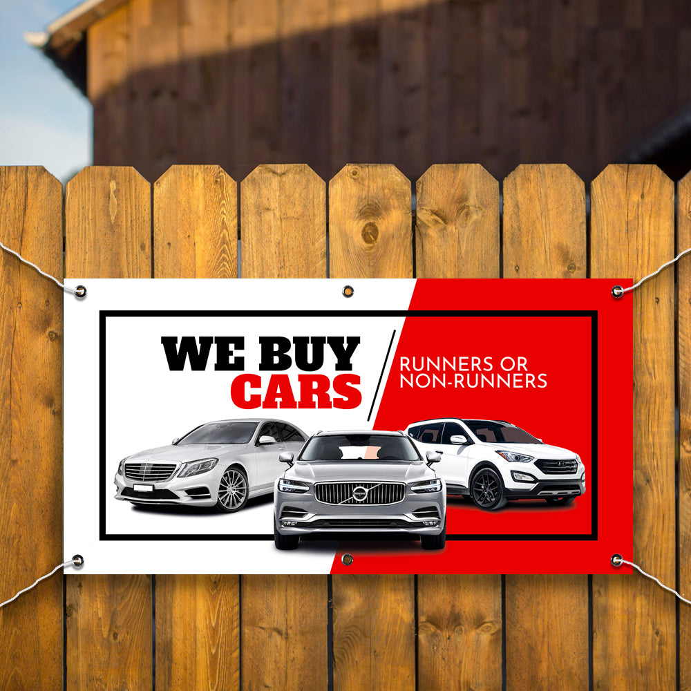 PCV Banner Printing We buy Cars Promotional Advertisement Outdoor