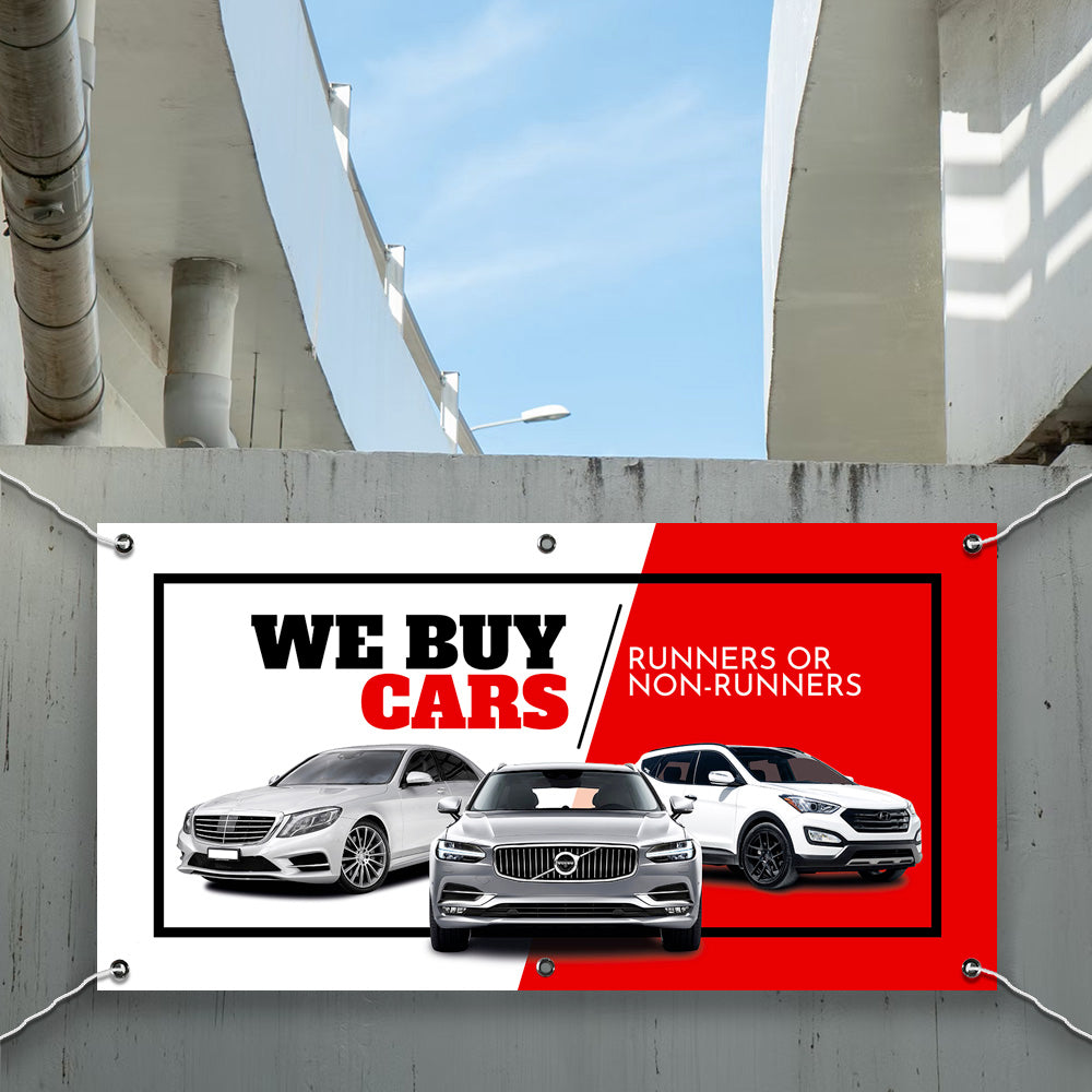 PCV Banner Printing We buy Cars Promotional Advertisement Outdoor