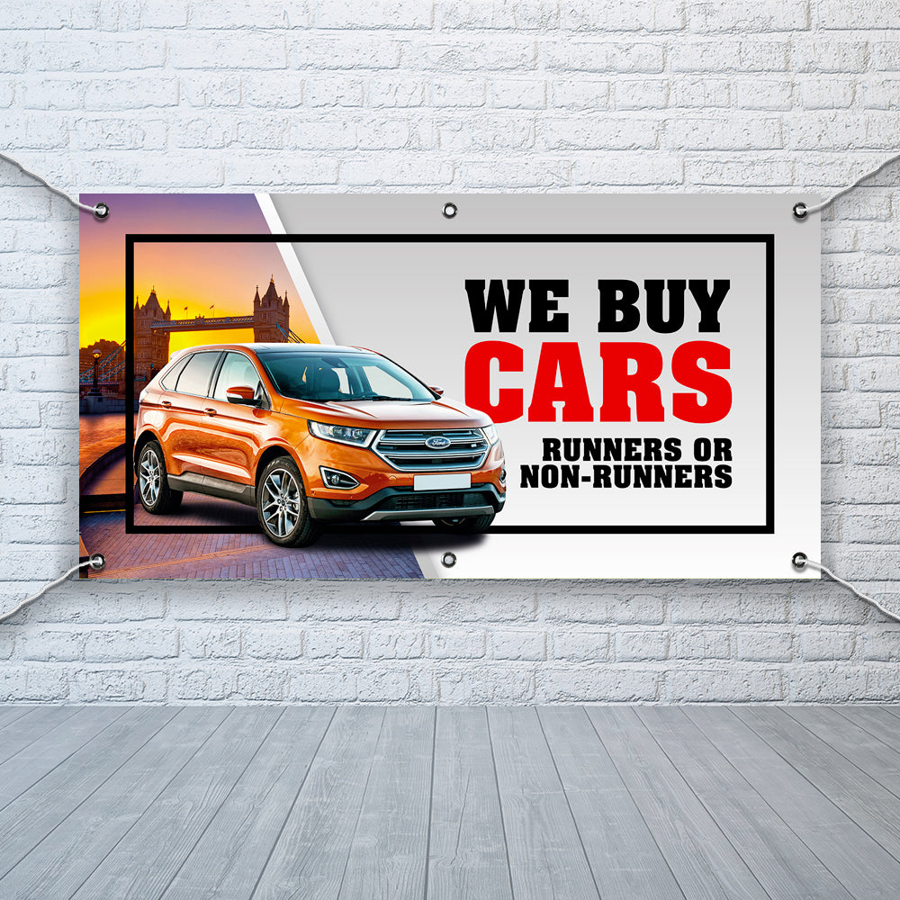 PCV Banner Printing We buy Cars Promotional Advertisement Outdoor