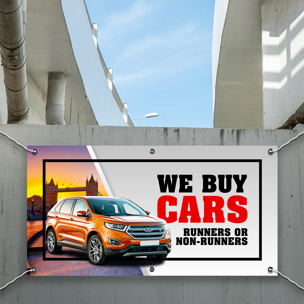 PCV Banner Printing We buy Cars Promotional Advertisement Outdoor