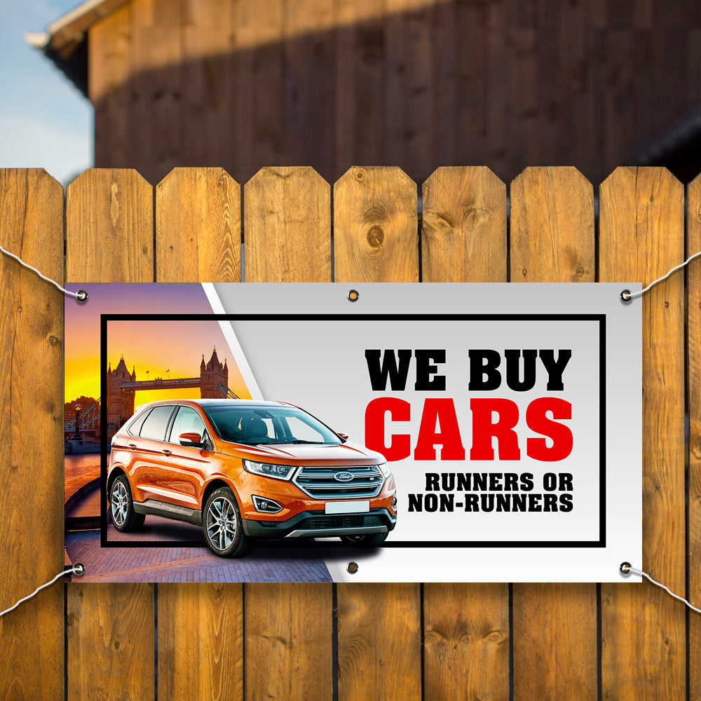 PCV Banner Printing We buy Cars Promotional Advertisement Outdoor