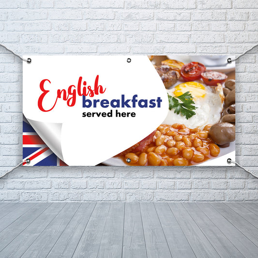 PCV Banner Printing English Breakfast Promotional Advertisement Outdoor