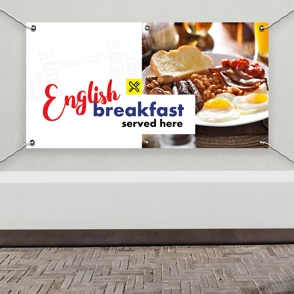 PCV Banner Printing English Breakfast Promotional Advertisement Outdoor