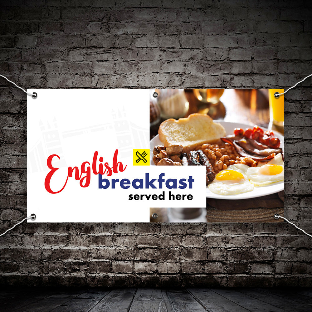 PCV Banner Printing English Breakfast Promotional Advertisement Outdoor