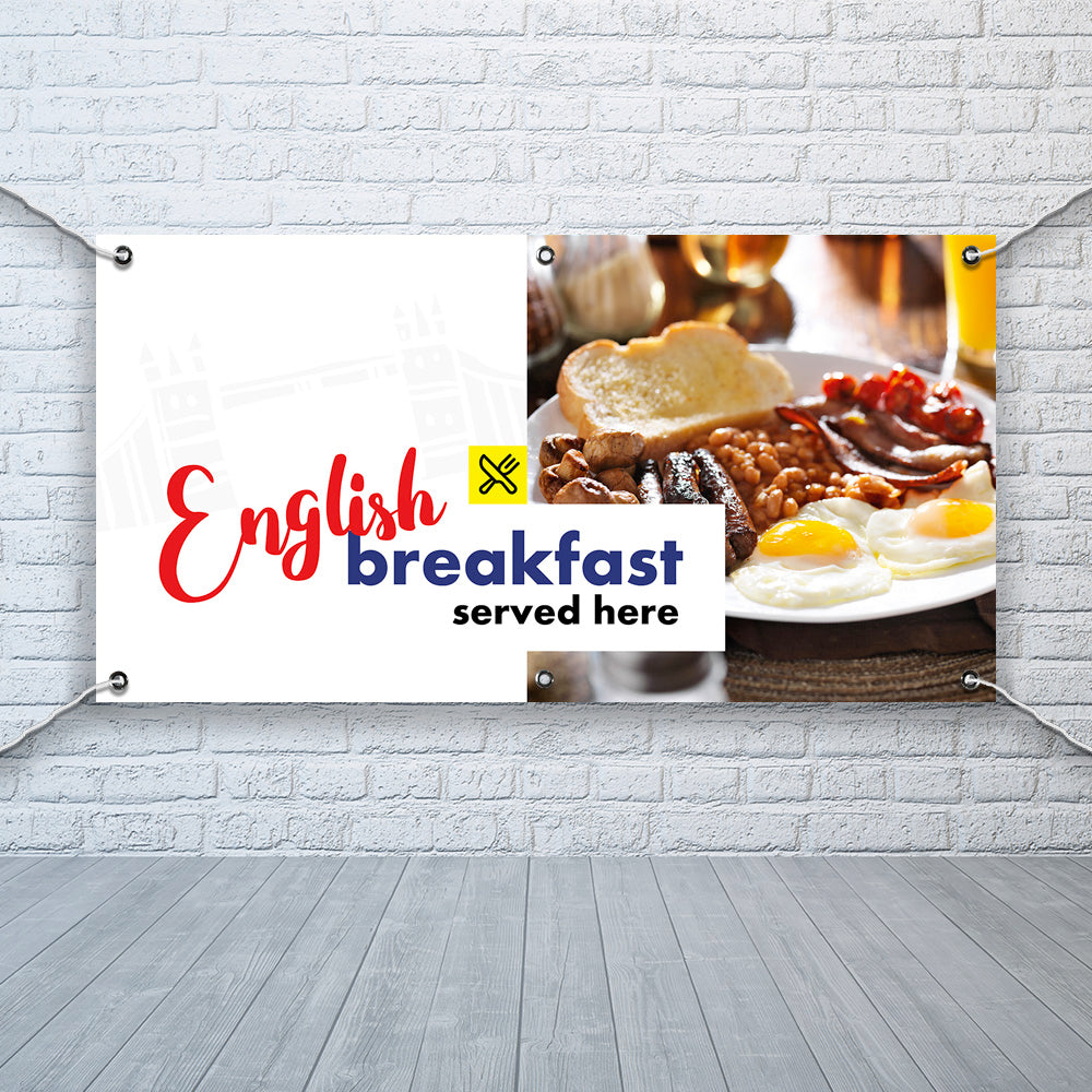 PCV Banner Printing English Breakfast Promotional Advertisement Outdoor