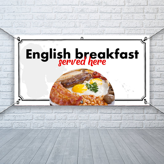 PCV Banner Printing English Breakfast Promotional Advertisement Outdoor