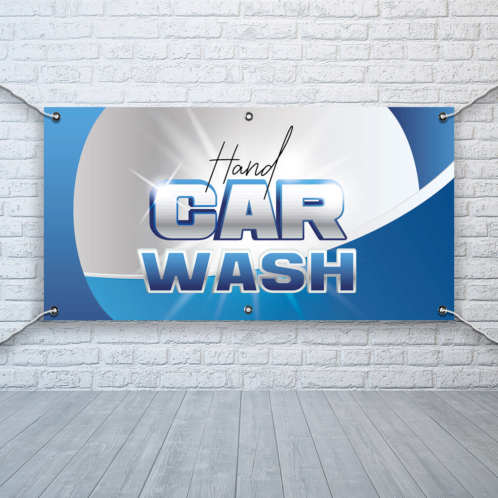 PCV Banner Printing Hand Car Wash Promotional Advertisement Outdoor