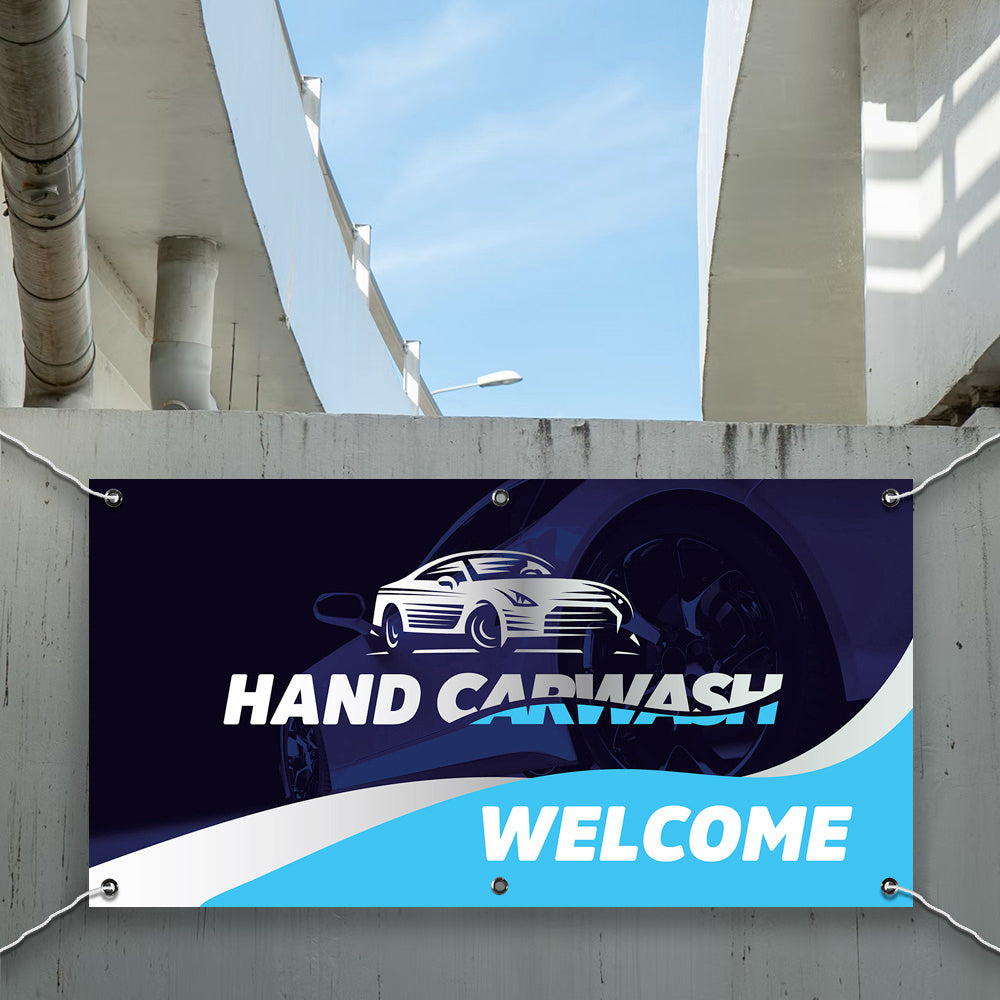 PCV Banner Printing Hand Car Wash Promotional Advertisement Outdoor