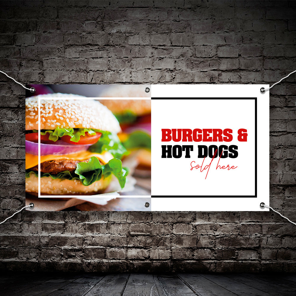 PCV Banner Printing burgers hot dogs takeaway Promotional Advertisement Outdoor