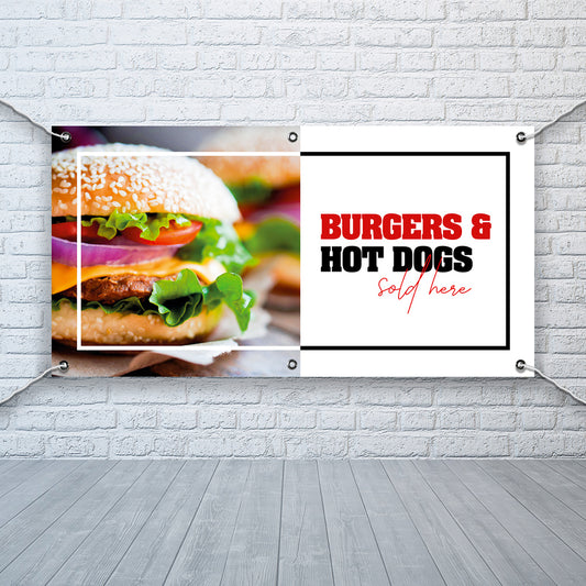 PCV Banner Printing burgers hot dogs takeaway Promotional Advertisement Outdoor