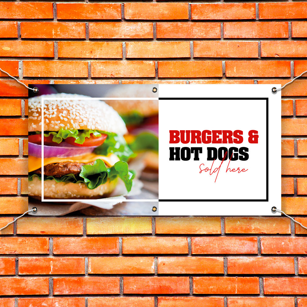 PCV Banner Printing burgers hot dogs takeaway Promotional Advertisement Outdoor