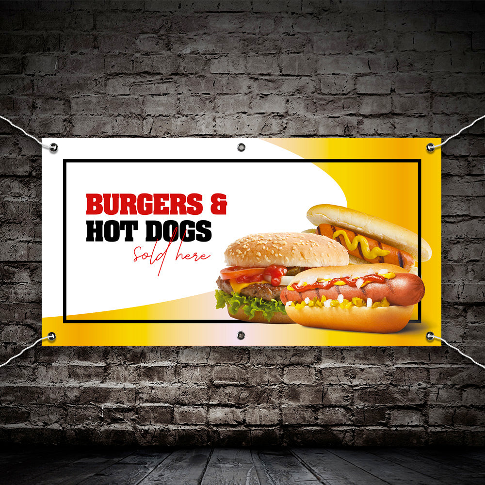 PCV Banner Printing burgers hot dogs takeaway Promotional Advertisement Outdoor