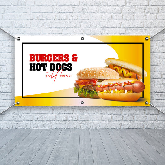 PCV Banner Printing burgers hot dogs takeaway Promotional Advertisement Outdoor