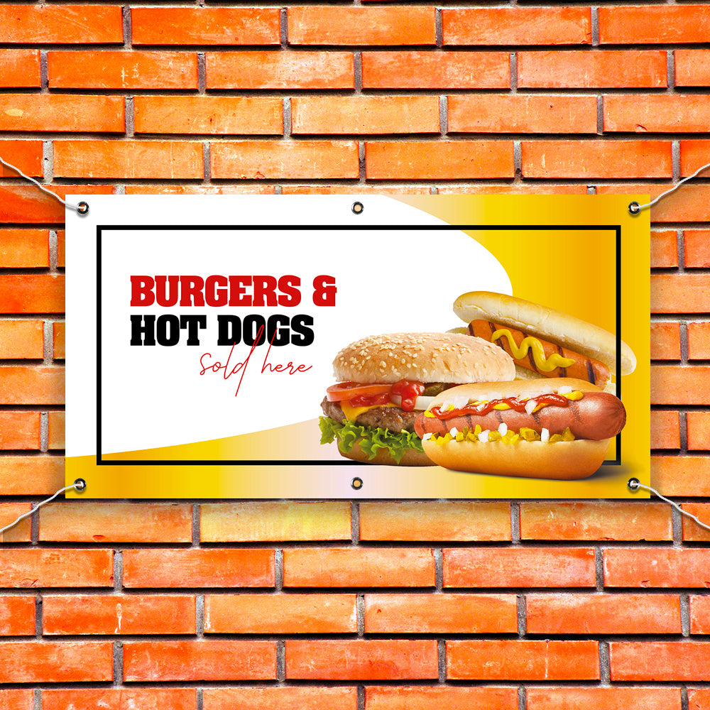 PCV Banner Printing burgers hot dogs takeaway Promotional Advertisement Outdoor