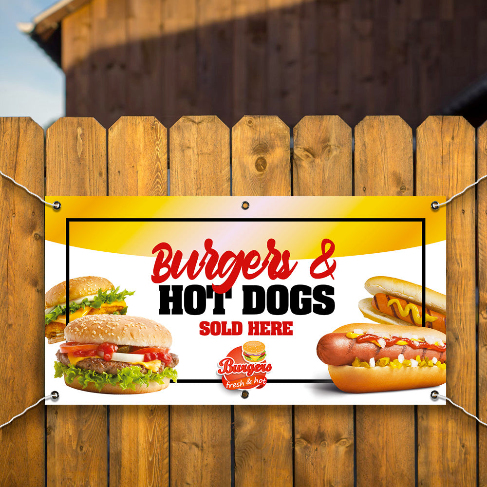 PCV Banner Printing burgers hot dogs takeaway Promotional Advertisement Outdoor