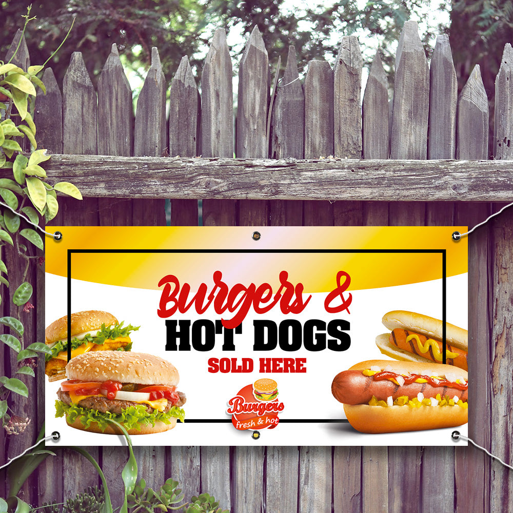 PCV Banner Printing burgers hot dogs takeaway Promotional Advertisement Outdoor