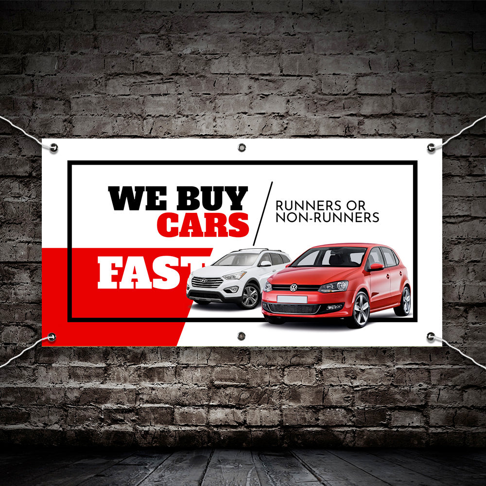 PCV Banner Printing we buy cars car dealer Promotional Advertisement Outdoor