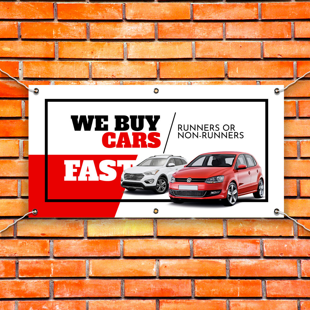 PCV Banner Printing we buy cars car dealer Promotional Advertisement Outdoor