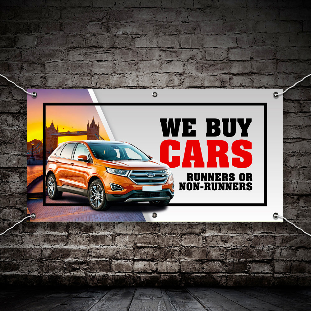 PCV Banner Printing we buy cars car dealer Promotional Advertisement Outdoor