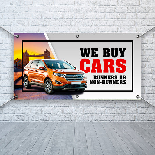 PCV Banner Printing we buy cars car dealer Promotional Advertisement Outdoor