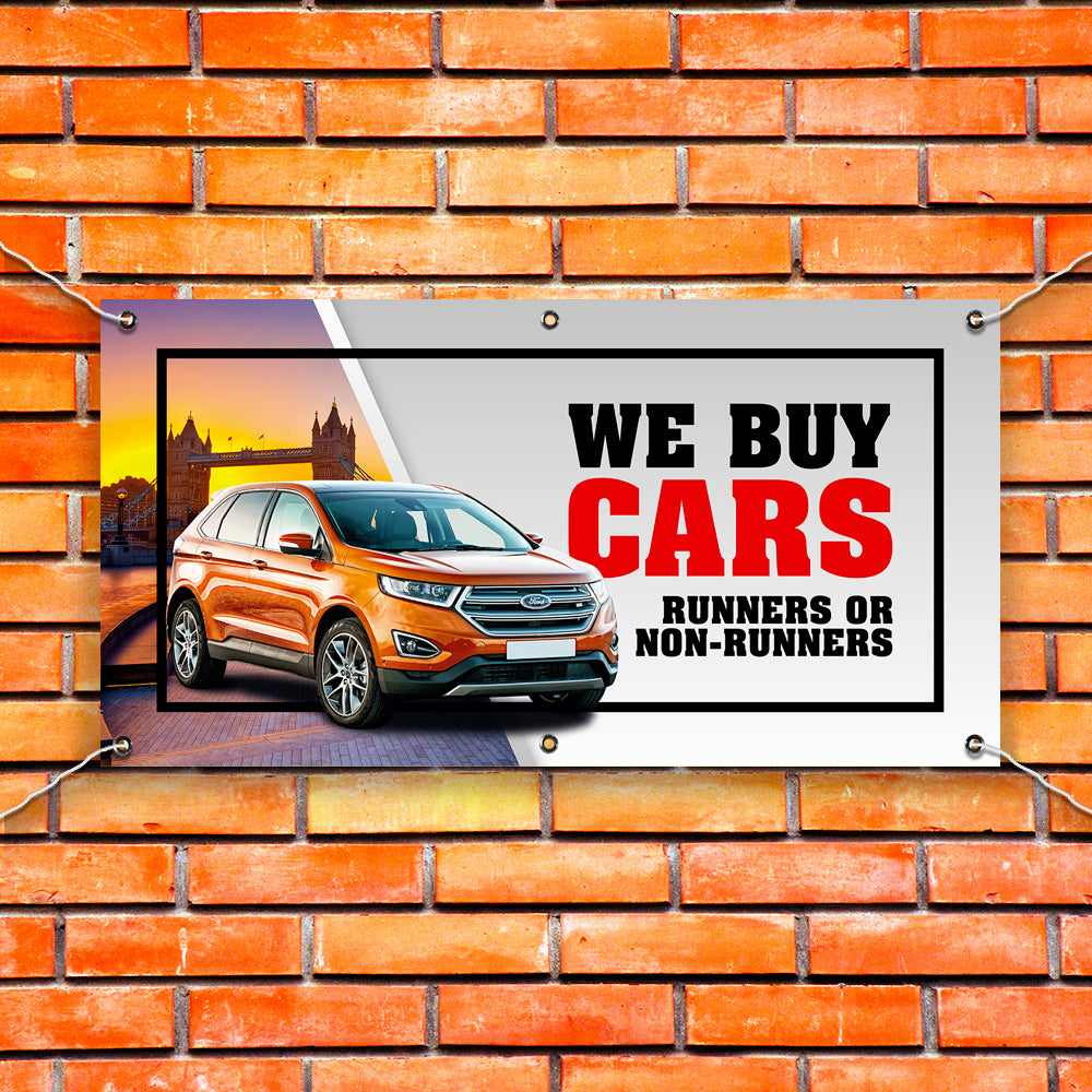 PCV Banner Printing we buy cars car dealer Promotional Advertisement Outdoor