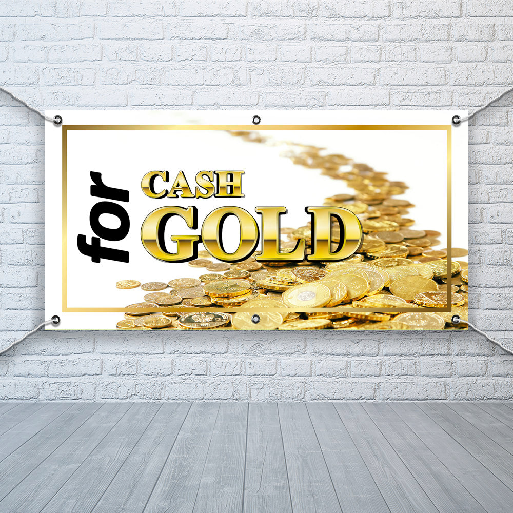 PCV Banner Printing we buy gold cash for gold Promotional Advertisement Outdoor