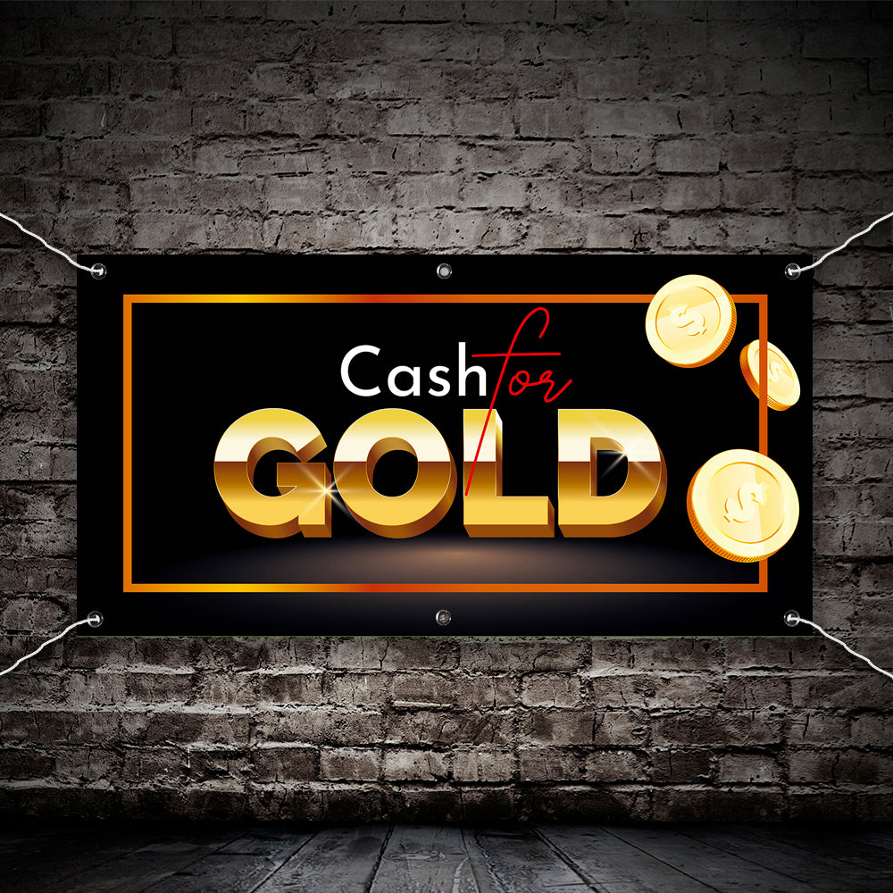 PCV Banner Printing we buy gold cash for gold Promotional Advertisement Outdoor