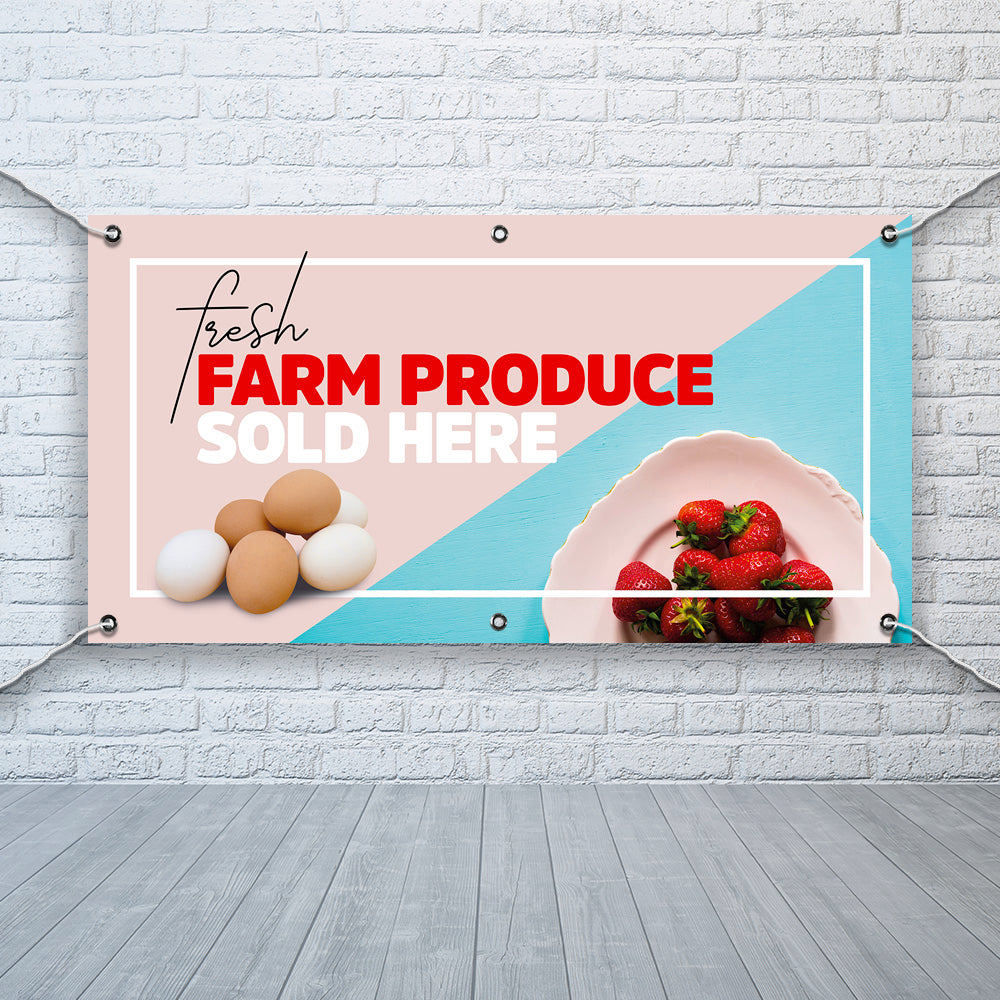 PCV Banner Printing fresh food farm produce Promotional Advertisement Outdoor