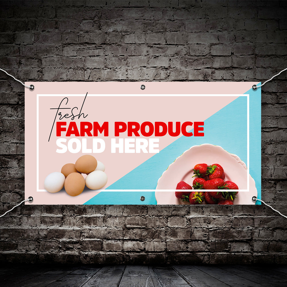 PCV Banner Printing fresh food farm produce Promotional Advertisement Outdoor