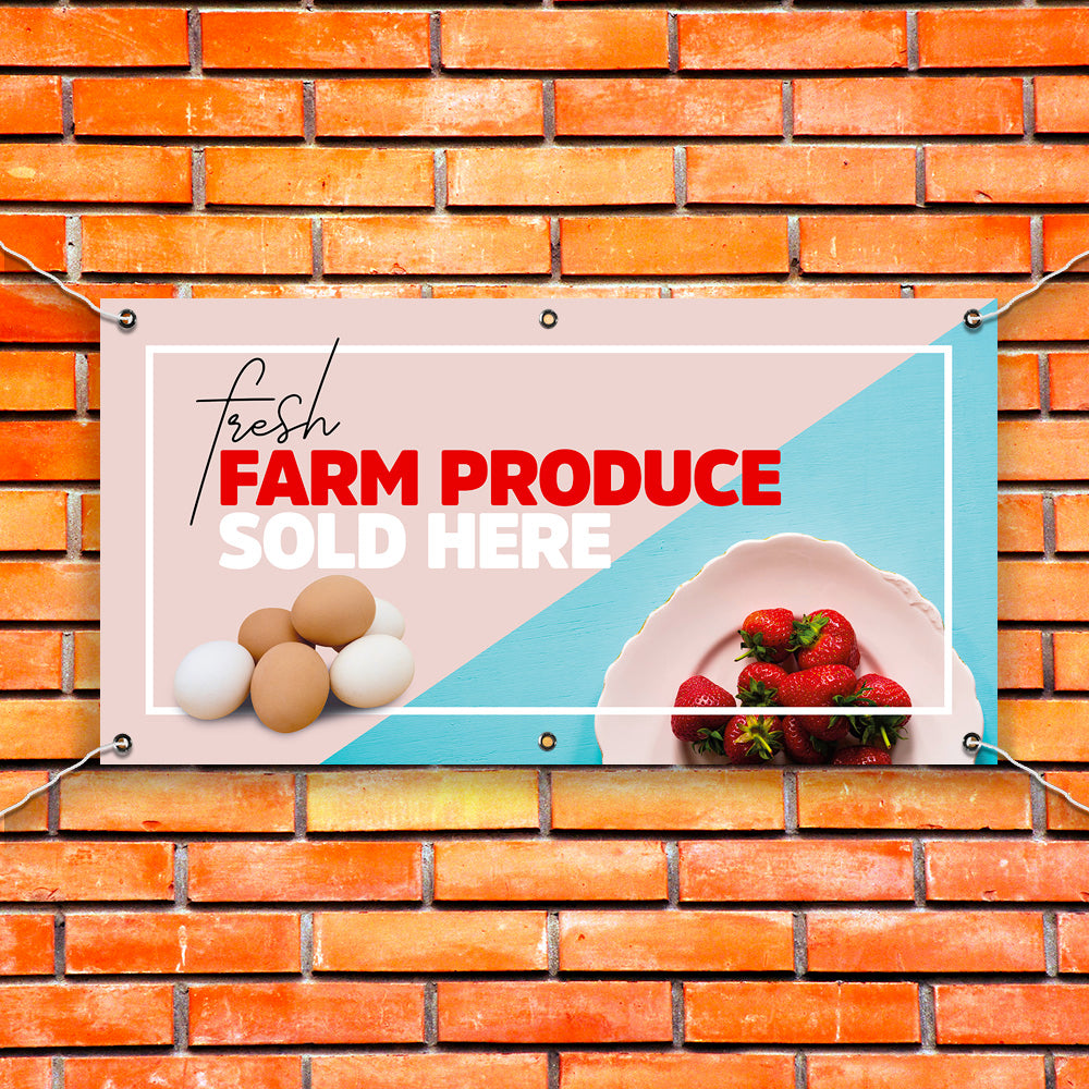 PCV Banner Printing fresh food farm produce Promotional Advertisement Outdoor