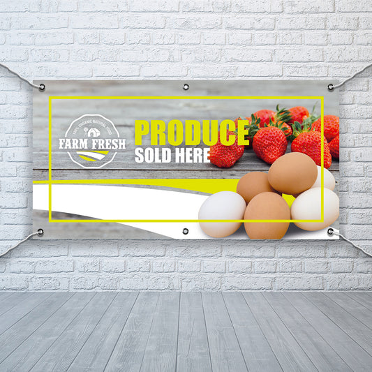 PCV Banner Printing fresh food farm produce Promotional Advertisement Outdoor