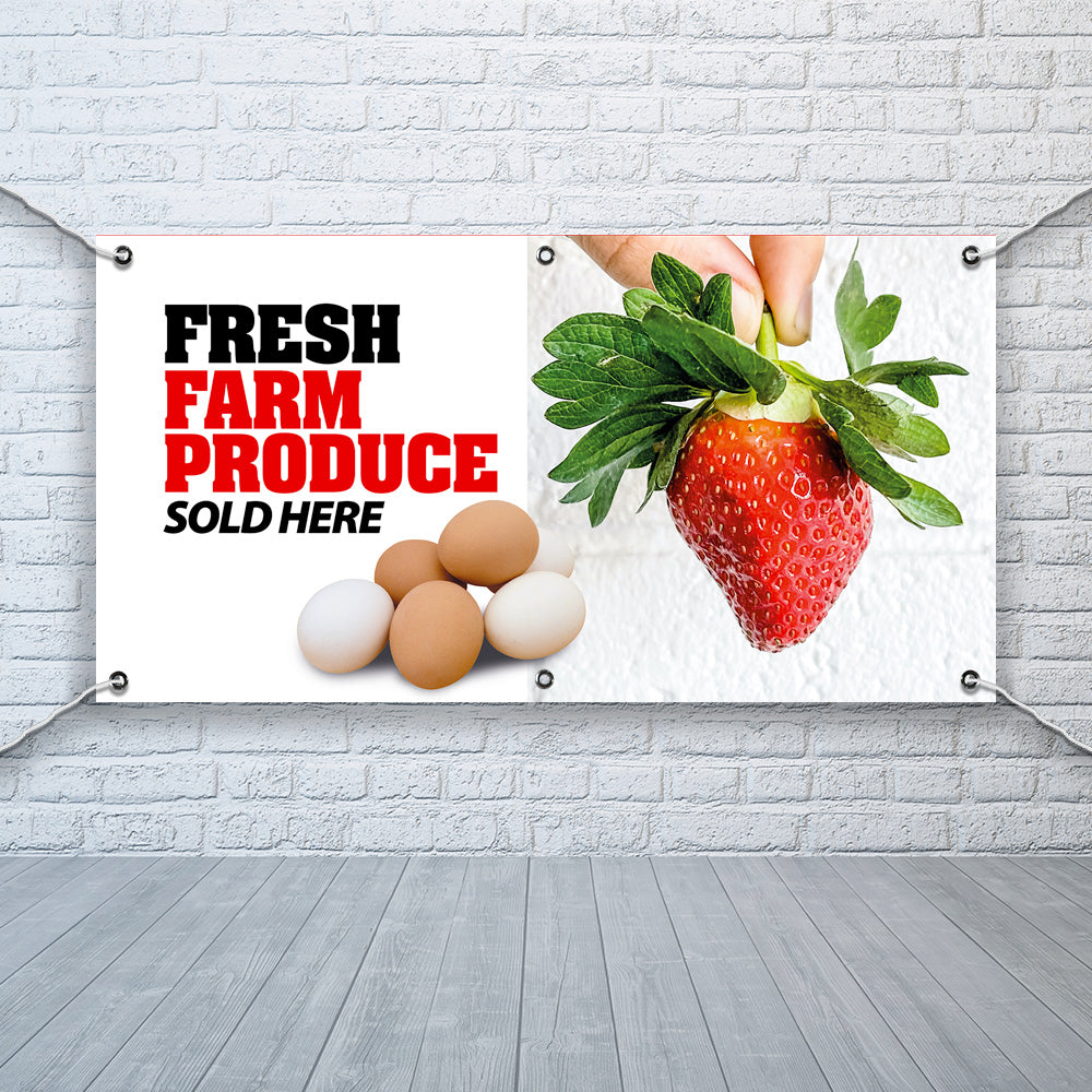 PCV Banner Printing fresh food farm produce Promotional Advertisement Outdoor