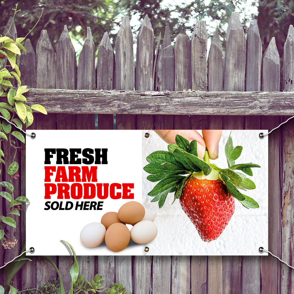 PCV Banner Printing fresh food farm produce Promotional Advertisement Outdoor