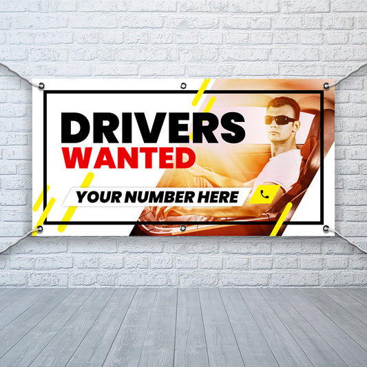 PVC Banner Drivers Wanted Outdoor Waterproof High Quality