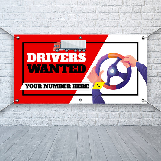 PVC Banner Drivers Wanted Outdoor Waterproof High Quality