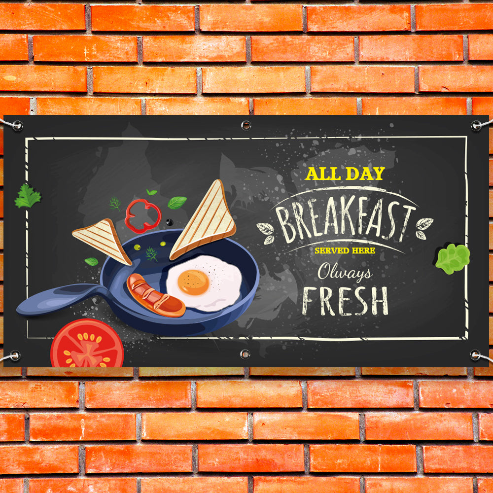 PCV Banner Printing Cafe Breakfast Promotional Advertisement Outdoor Waterproof