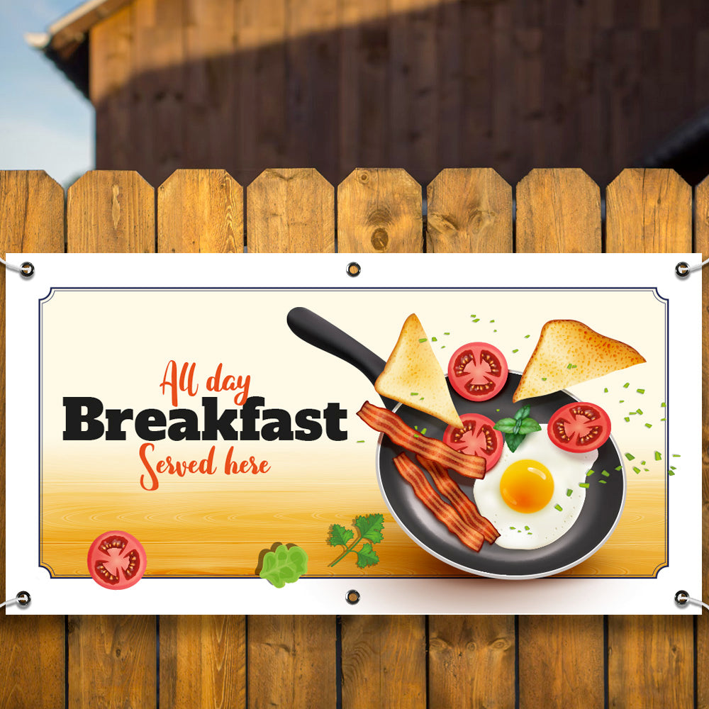 PCV Banner Printing Cafe Breakfast Promotional Advertisement Outdoor Waterproof